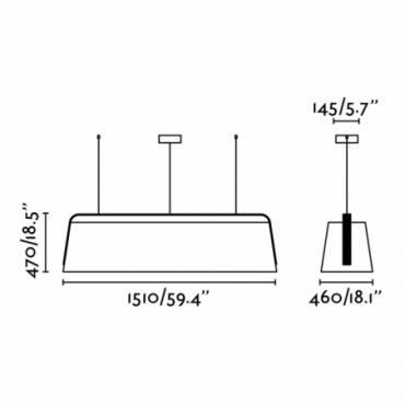 Suspension 5 lampes STOOD