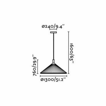 Suspension SAIGON 1300 grenat