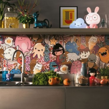 Kawaii - 40x80cm - Teinte decor  - Effet papier peint