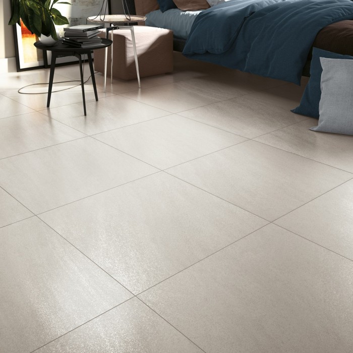 Maxima - 45x45cm - Teinte Blanc - Effet Pierre