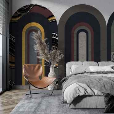 Fresque murale tendance architecturale en arche