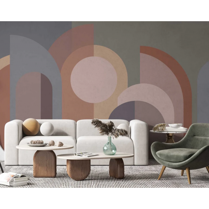 Papier peint architectural abstrait