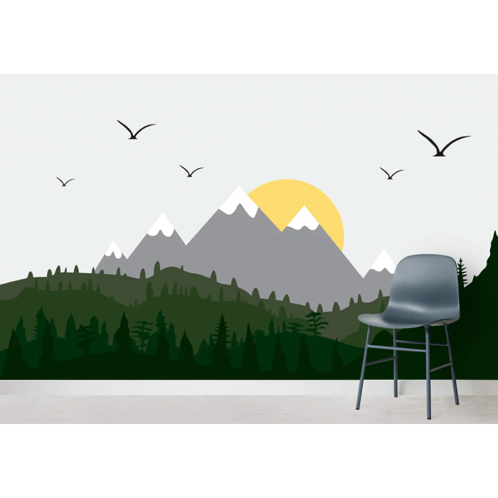Papier peint montagne chambre enfant