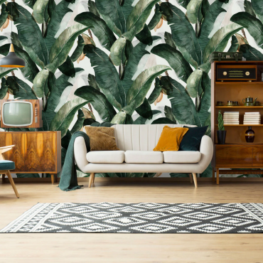 Design mural feuille tropicale