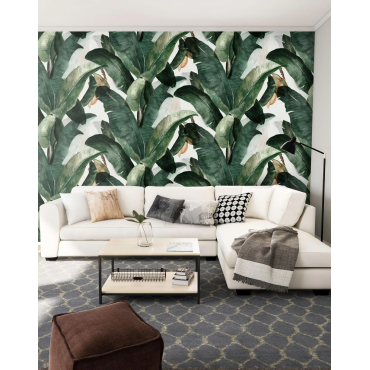 Design mural feuille tropicale