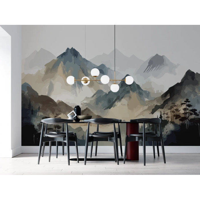 Papier peint Montagne aquarelle