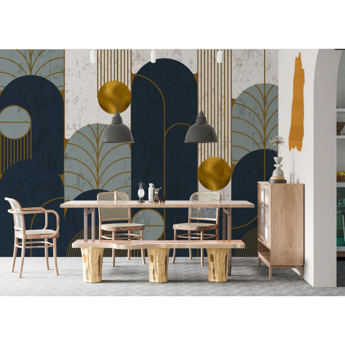 Fresque murale design architectural