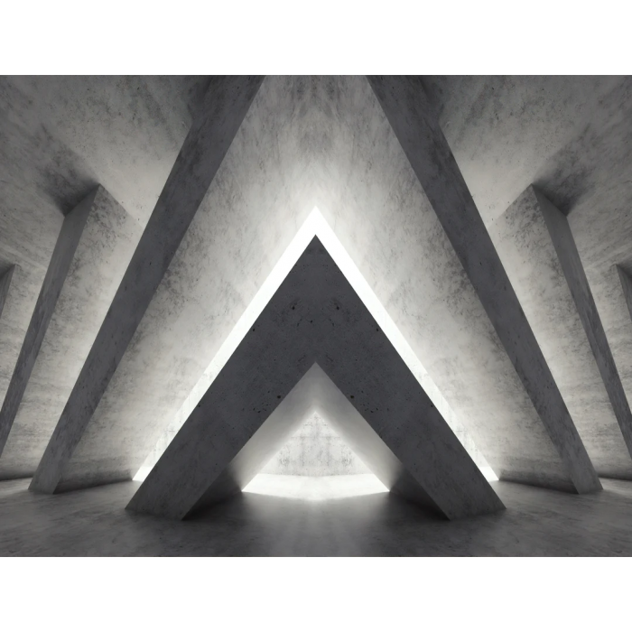 Trompe-l'œil design architectural béton