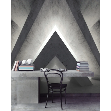 Trompe-l'œil design architectural béton