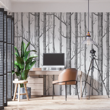Papier peint Woods Noir & Blanc