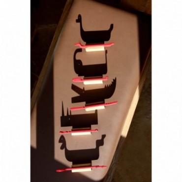 Porte couteau - Canard - Rouge