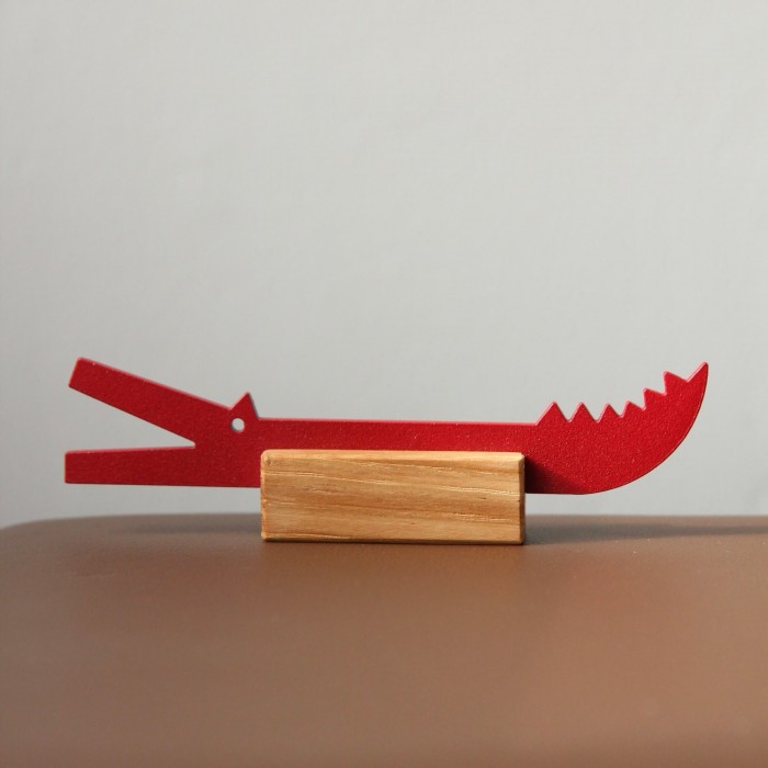 Porte couteau - Crocodile - Rouge