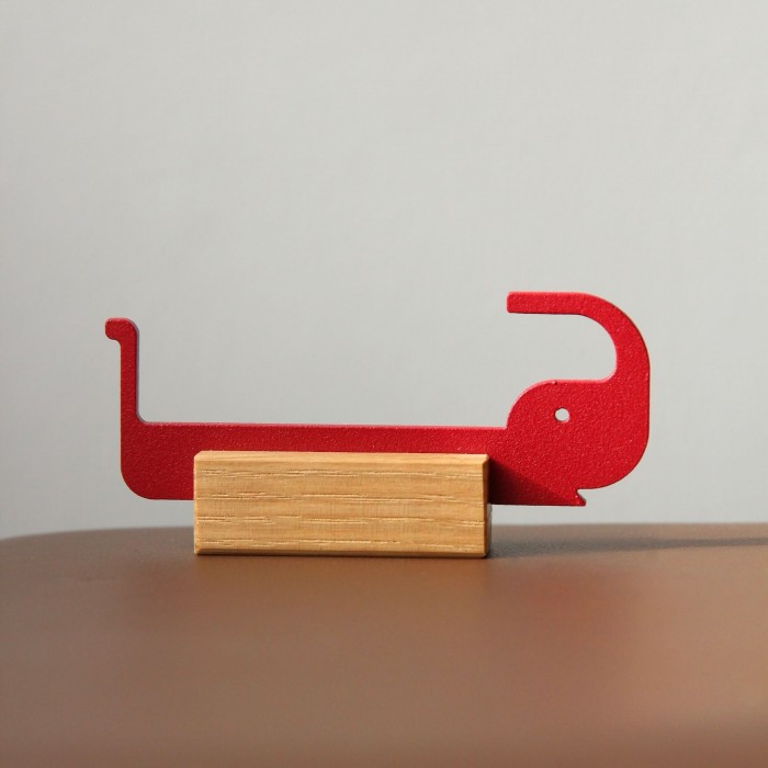 Porte couteau - Eléphant - Rouge