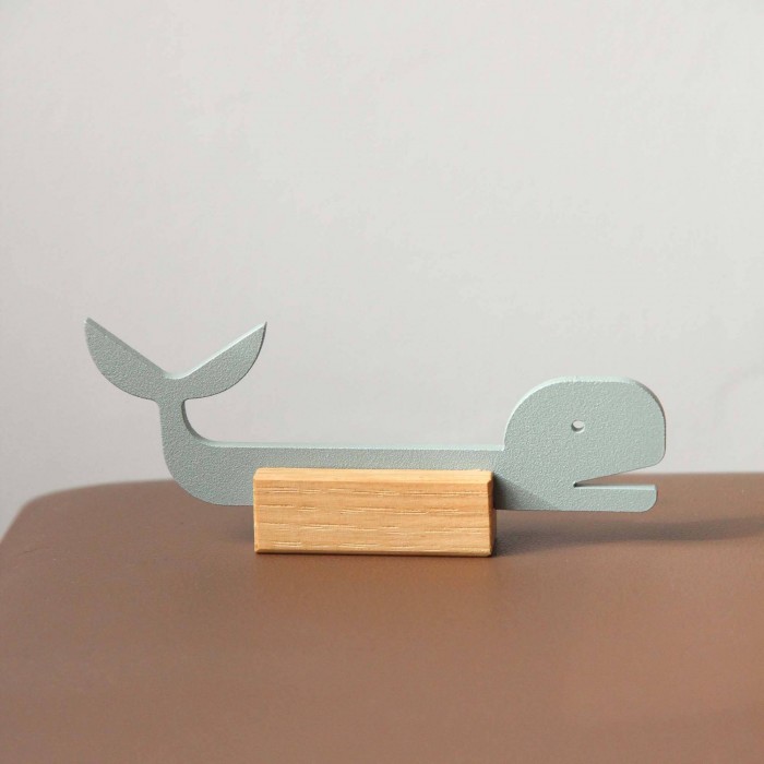 Porte couteau - Baleine - Bleu-gris