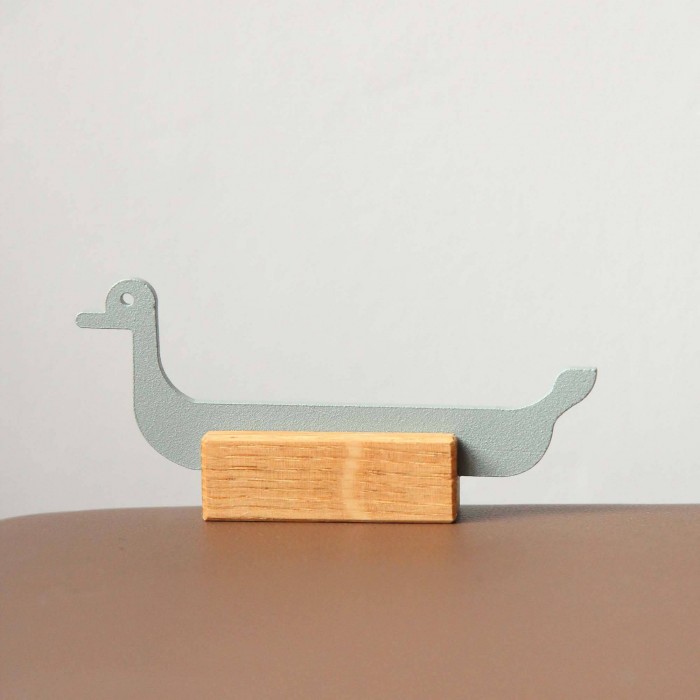 Porte couteau - Canard - Bleu-gris