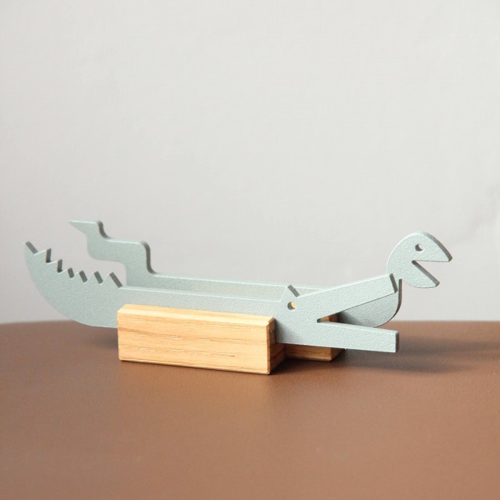 Porte couteau - Salamandre - Bleu-gris