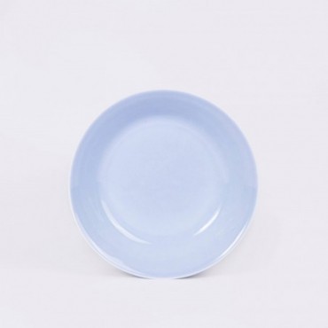 Assiette creuse ronde 19 cm bleue