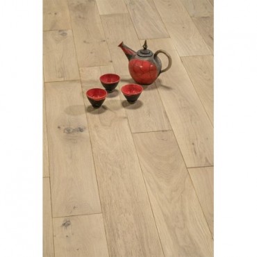 Parquet - Largeur 110mm - Blanc brossé verni mat