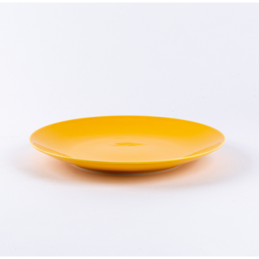 Assiette plate ronde 25 cm jaune