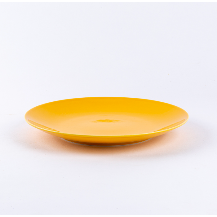 Assiette plate ronde 25 cm jaune