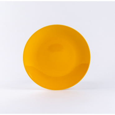 Assiette plate ronde 25 cm jaune