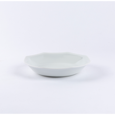 Assiette creuse octogonale 19 cm blanche