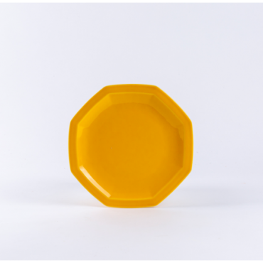 Assiette dessert octogonale 19 cm jaune