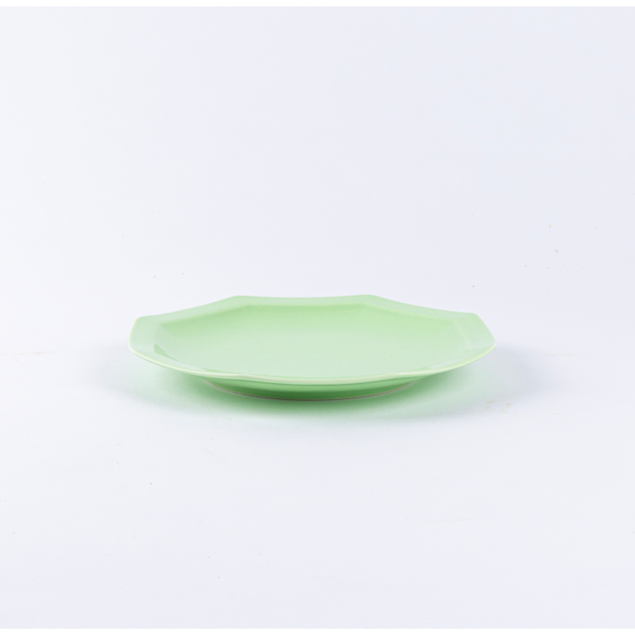 Assiette dessert octogonale 19 cm verte