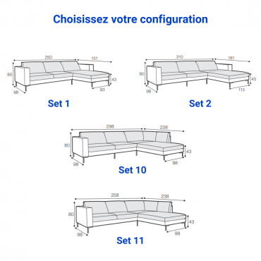 Canapé d'angle DOMINO by SITS