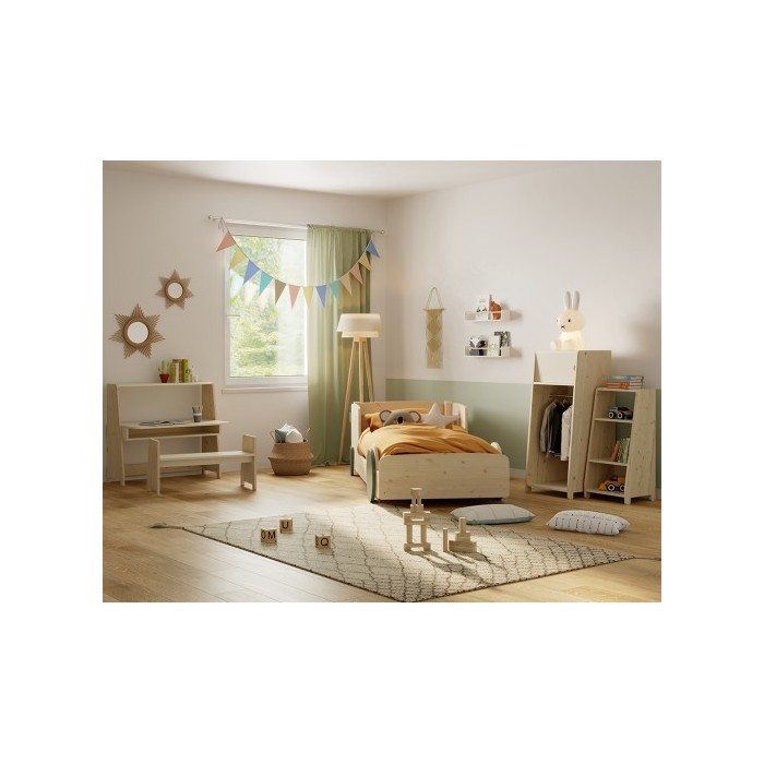 Lit simple en Sapin - Discovery - 90x190cm