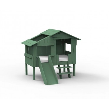 Mini cabane avec tobogan - MATHY BY BOLS - 90x150cm