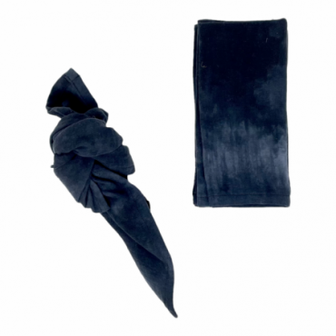 Serviette tie and dye noir en coton - Pétunia