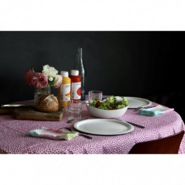 Nappe motif Graou rose -...